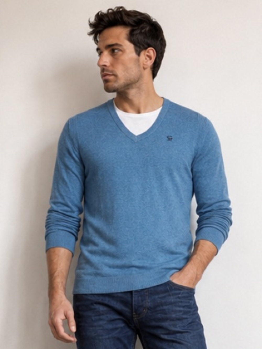 Diesel V-Neck Cotton Sweater - Size M
